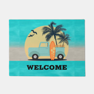 Surfing Retro Door Mat