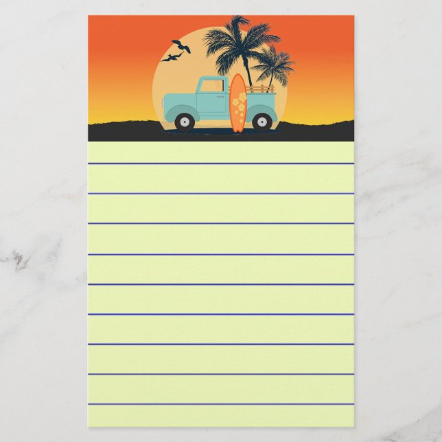 Surfing Retro Stationery (Front)