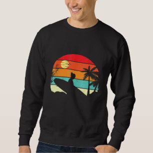 Surfing Retro Surfer Sunset Palm Tree - Surf 1 Sweatshirt