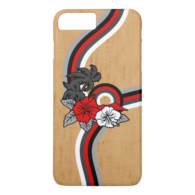 Surfing Safari Faux Wood Hawaiian Surfboard Case-Mate iPhone Case (Back)