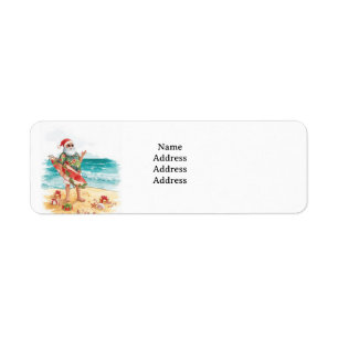 Surfing Santa at the beach Christmas Party