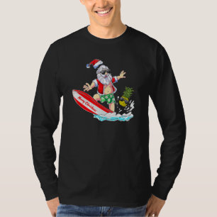 Surfing Santa Beach Summer Vacation Christmas In J T-Shirt
