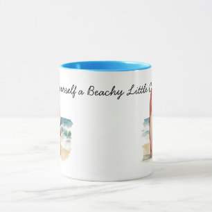 Surfing Santa Beachy Christmas Mug