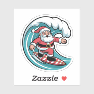 Surfing Santa Christmas Surfer Holiday Beach 