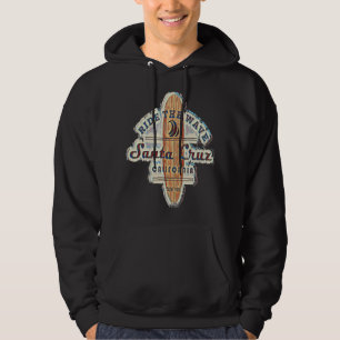 Surfing Santa Cruz Vintage Retro Distressed Hoodie