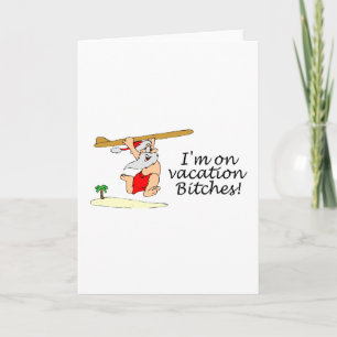 Surfing Santa Holiday Card