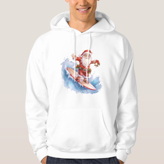 Surfing Santa Hoodie (Front)