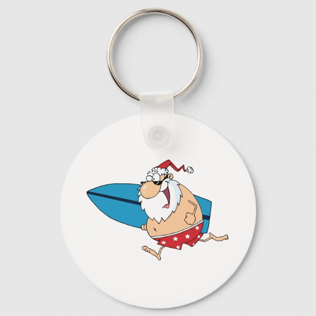 surfing santa keychain (Front)