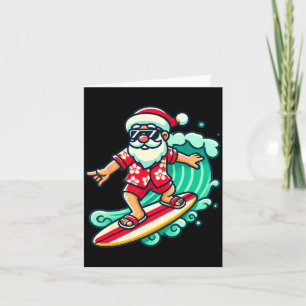 Surfing Santa Trocal Christmas Vacation Xmas In  Card