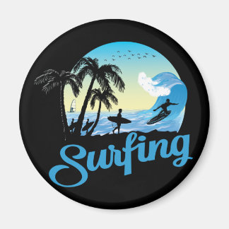 Surfing Sea Beach Magnet