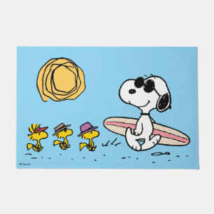 Surfing Snoopy Summer Doormat