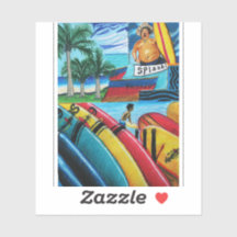 Surfing Sticker