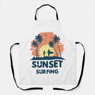 Surfing -Sunset Surfing Apron