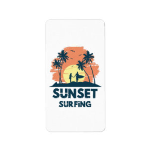 Surfing -Sunset Surfing  Label
