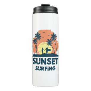 Surfing -Sunset Surfing  Thermal Tumbler