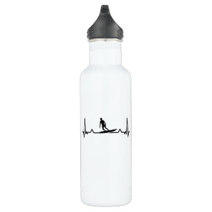 Surfing Surf Heartbeat Line Funny Gifts 710 Ml Water Bottle