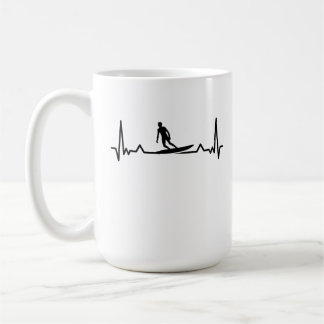 Surfing Surf Heartbeat Line Funny Gifts Coffee Mug