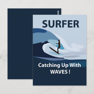 Surfing Surfer Beach  Postcard