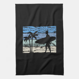 Surfing Surfer Kitchen Towel