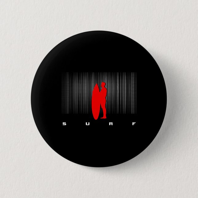 Surfing Surfer Surf  2 Inch Round Button (Front)