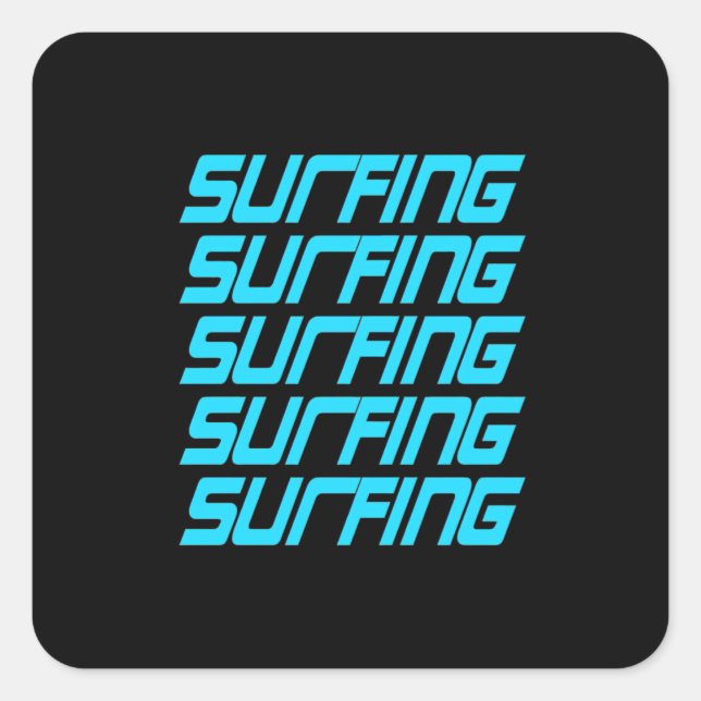 Surfing Surfing Square Sticker (Front)