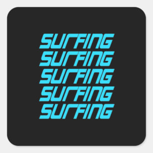 Surfing Surfing Square Sticker