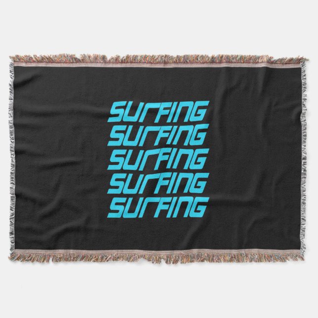 Surfing Surfing Throw Blanket (Front)