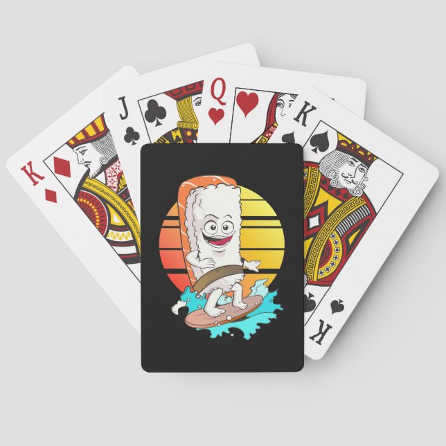 Surfing Sushi Playing Cards (Back)
