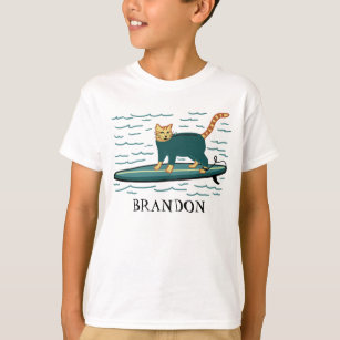 Surfing Tabby Cat Cute CUSTOMIZE IT T-Shirt