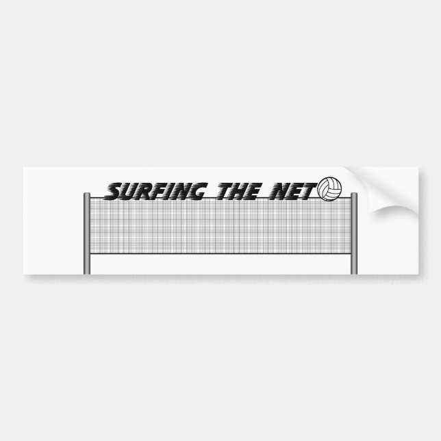 Surfing The Net Bumper Sticker (Front)