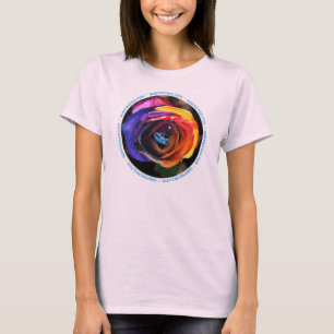 Surfing the Rainbow Rose T-Shirt