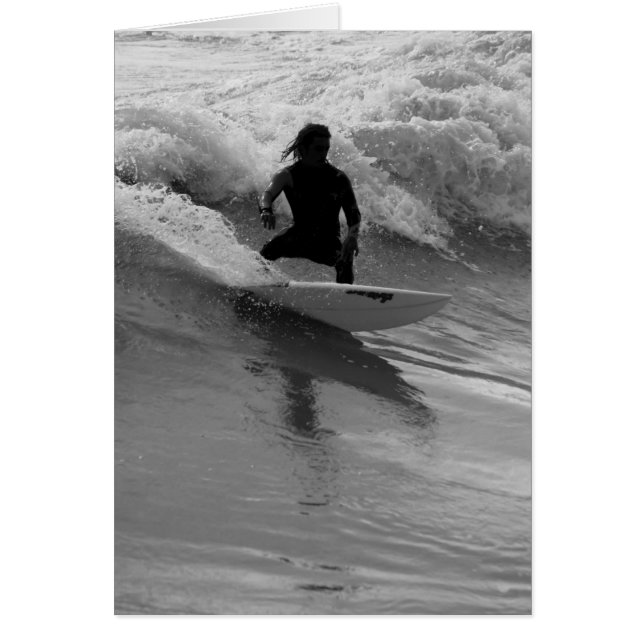 Surfing The Waves Grayscale (Front)