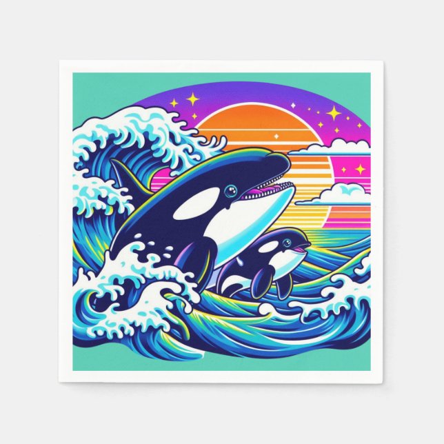 Surfing the Waves Napkin (Front)