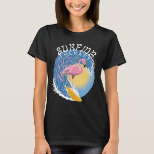 Surfing Therapy - Summer Flamingo T-Shirt