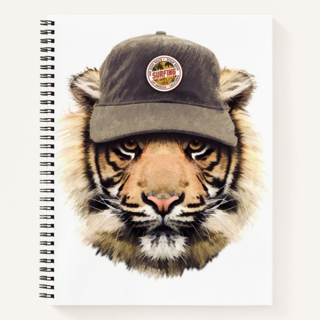 Surfing Tiger Notebook (Front)