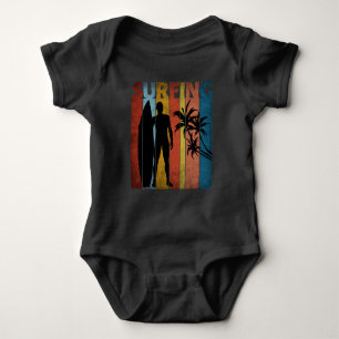 SURFING TROPICAL SUMMER BABY BODYSUIT