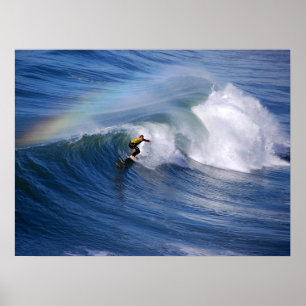 Surfing Under A Rainbow 24 x 18 Print
