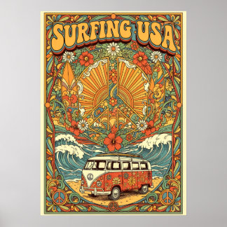 Surfing USA V02 Poster