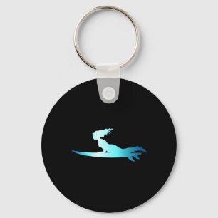 Surfing Wave Riding Boarding Surfboard Surfer Keychain