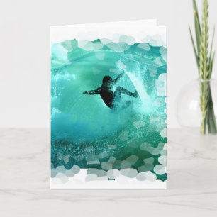 Surfing Wipeout Greeting Card