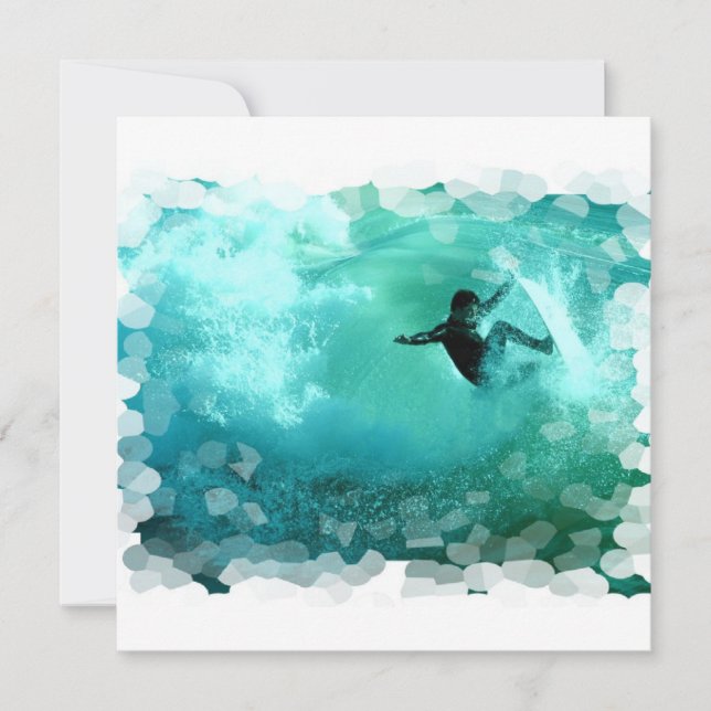 Surfing Wipeout Invitations (Front)