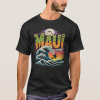 Surfing Witch on Broom Maui Hawaii Halloween 