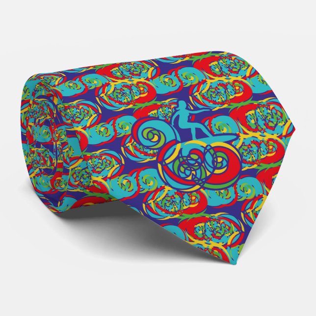 SURFMMER LOKEY PEAK BEACH BY MASANSER PIXELAT TIE (Rolled)