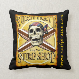 surfpirate surf shop pillow