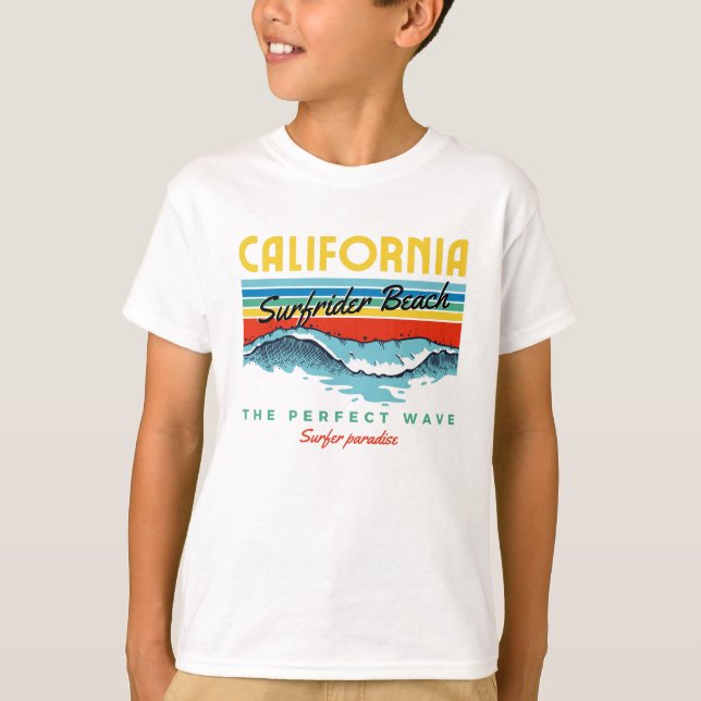 Surfrider Beach California Cute Gift T-Shirt (Front)