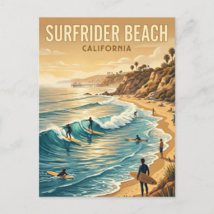 Surfrider Beach, Malibu California Postcard