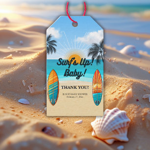 Surf's Up Baby - Baby Shower Gift Tags
