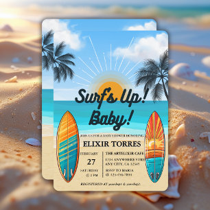 Surf's Up Baby - Baby Shower Invitation