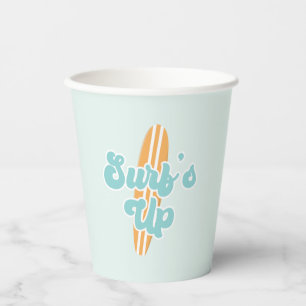 Surfs Up Beach Birthday Paper Cups