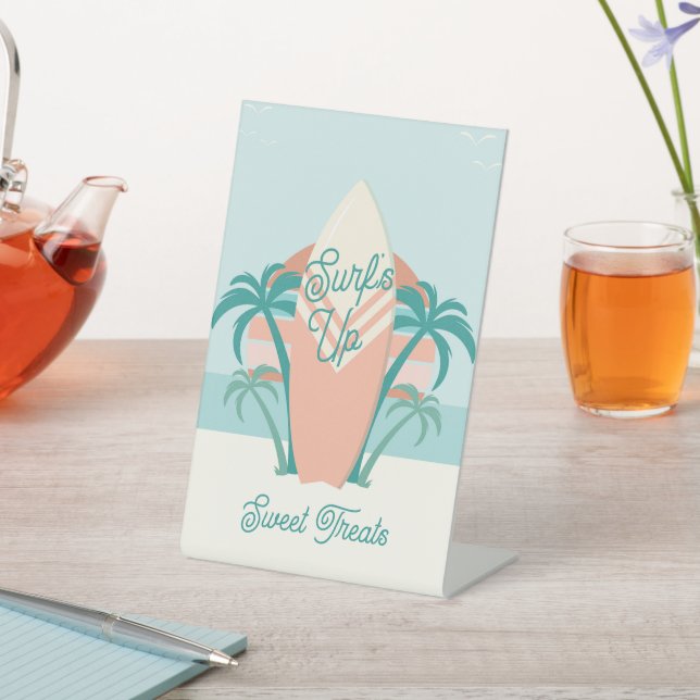 Surf's Up Beach Party Retro Food Sign (In SItu)